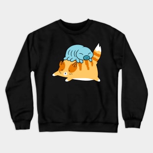 Waterbear and Orange Tabby Cat Crewneck Sweatshirt